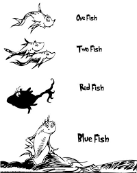 This fish coloring page depicts how worried the fish was in the book. One Fish Two Fish Red Fish Blue Fish From Dr Suess Coloring Home