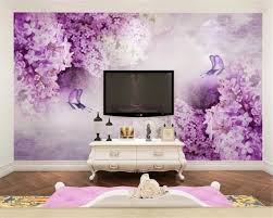 Keep in mind that dark purple walls will make the room moody, and lighter shades will make it playful and romantic. Beibehang Custom Wallpaper Murals Purple Lavender Butterfly Warm Tv Bedroom Sofa Background Wall Photo Wallpaper Papel De Pared Wallpapers Aliexpress