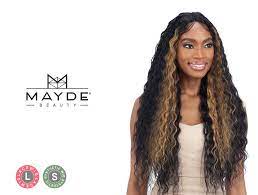 Mayde Beauty Synthetic Axis Lace Front Wig Sleek Crimp Bsw Beauty Canada