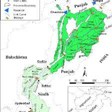 Indus Basin Irrigation System Ibis Including Rivers Link Canals Download Scientific Diagram