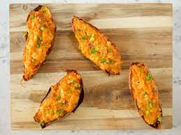 Twice Baked Sweet Potatoes Recipe Twice Baked Sweet Potatoes Sweet Potato Recipes Baked Sweet Potato Recipes