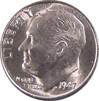 1947 Roosevelt Dime Value Cointrackers