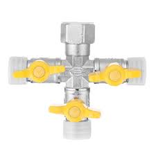 Washing machine/laundry sink y wye water splitter valve 3/4 female ght to 2x 3/4 male. 1 2 Garden Hose Tap Manifold Quick Connector Three Outlet 3 Way Water Splitter Valve Adapter For Washing Machine Faucet Sale Banggood Com