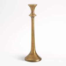 Candlestick holders taper candle holders, brass gold candlestick holder set 3 pcs candle stick holders kit decorative candlestick stand for wedding party dinning (brass gold). Emmett Antique Brass Taper Candle Holder 11 75 Reviews Crate And Barrel
