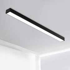 Commerical Office Lighting Bright Led 6000k Cold White Light Black Aluminum Linear Ceiling Light 23 62 35 45 47 24 Lenght Beautifulhalo Com