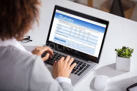 Online exam, checklist and online testing on laptop screen. Businesswoman Filling Online Survey Form Stock Photo C Andreypopov 8832295 Stockfresh