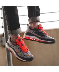 Nike Air Max 98 Wolf Grey Total Crimson Nike Air Max Sale Cheap Nike Air Max Nike Air Max
