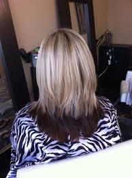 My hair is black and and turning grey. Thick Hair With Lots Of Layers Dark Underneath And Blondes On Top Thick Hair Styles Haircut And Color Long Hair Styles