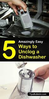 5 Amazingly Easy Ways To Unclog A Dishwasher Unclog Dishwasher Clean Dishwasher Cleaning Hacks