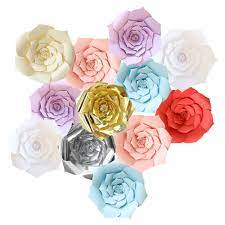 Paper flower backdrops are elegant and stunning, and actually very easy and inexpensive to make. 20 30 40cm Diy Large Paper Flowers Backdrop Flower Wall Wedding Party Decoration Ebay