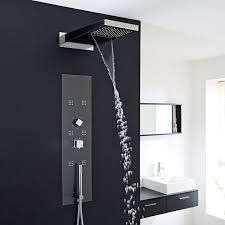 Interval Concealed Thermostatic Shower Panel With Waterfall Head Shower Remodel Shower Panels Tub To Shower Remodel