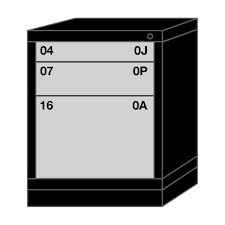 I did some internet research on printer dimensions. Desk Height Modular Drawer Cabinets 26 7 8 H Industrial Storage Lyon