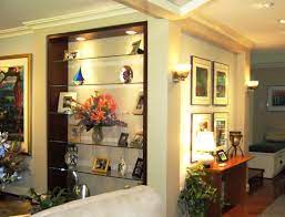 This classic colour also comes along with black glass showcase design. Floating Glass Shelves Houzz