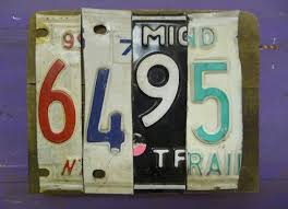 Door numbers house numbers house number plates environmental graphic design address custom victorian floating house number mailbox no. Recycled License Plate Numbers For Address Apartment Mailbox Etsy License Plate Crafts Old License Plates License Plate