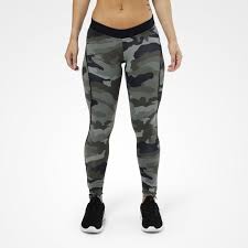 The large print on thigh enhances the nice sweeping athletic look. Better Bodies Camo Long Tights Camoprint