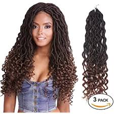 They give a great look and are easy to maintain. Amazon Com African Hair Braiding Goddess Faux Locs Crochet Hair Braids Wavy With Curly Ends African American Hair Extensions Dark Brown Soft Dread Dreadlocks 3packs Lot 1b 30 Beauty