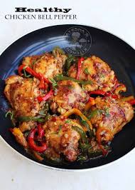 Chicken Bell Pepper Recipe Best Chicken Thigh Recipe Healthy Recipes Chicken Bell Pepper Recipes Stuffed Peppers Bell Pepper Recipes