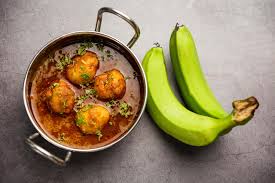 Banana Kofta curry also known as Kachche Kele Ke Kofte in India 16282822  Stock Photo at Vecteezy