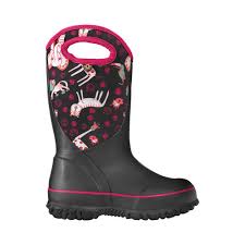 Childrens Bogs Slushie Youth Boot Size 1 M Black Multi Crayon