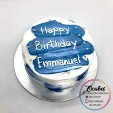 The best thing about a minimalist tattoo is that it is very versatile. Ocakes Blue And White Minimalist Cake For Emmanuel S Facebook