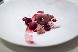 Milk Chocolate And Cherries La Vie Love The Similar Colours In This Gourmet Food Plating Dessert Presentation Plated Desserts