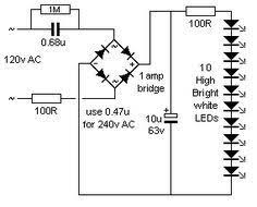 Led Lamp Schematic Diagramm Elettronica Elettricita Circuito