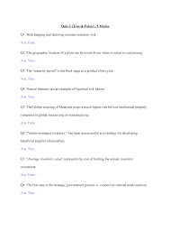 We provide you with top class questions and you make use of our challenges to deliver the best possible answers for the whole world to see. Oper8340 Supply Chain Individual Quiz 2 Studocu