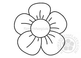 All the petals should go to the middle, no matter where you start drawing this petal from. 5 Petal Daisy Clipart Flowers Templates