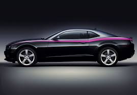 Black And Pink Car Paint Um Pink Stripe On Black Camaro I Say Yes Or Better Still A Black Stripe On A Pink Camaro Chevy Camaro Black Camaro Camaro
