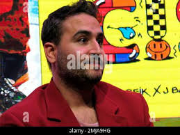 In this Aug. 23, 2019 photo, Reik singer Jesus Navarro, of Mexico, takes  part in a round table in Mexico City. Lao Ebratt, Reik and J Balvin  launched their song Indeciso