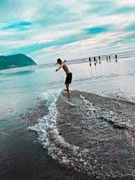 Skim Boarding On The Ocean Skimboard Summer Surf Ocean