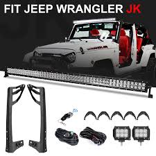 300w 52 Inch Led Light Bar Off Road Suv 2pcs 4 Inch 18w Led Light Bar Mounting Brackets Kit For Jeep Wrangler Jk 07 15 Kit Kits Bar Barbar Kit Aliexpress