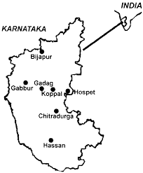 Karnataka detailed map printed poster. Map Of Karnataka And Places Where S Ponticeriana Was Spotted Download Scientific Diagram