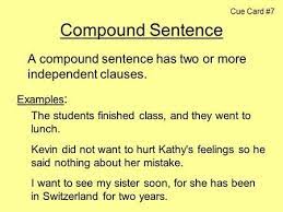 We did not find results for: Cue Card 7 Compound Sentence Compound Sentences Sentence Examples Sentences