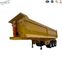 3 Axle Square Body Hydraulic Truck Semitrailer Dumper Construction Used  Tipper Trailer