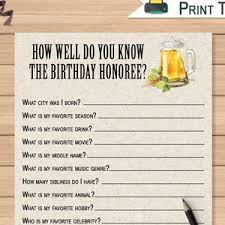 For my niece&aposs seventh birthday, i gave her a personal. 20 Questions Printable Birthday Game How Well Do You Know Etsy