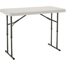 Lifetime 4 Adjustable Folding Table Almond 80161 Walmart Com Adjustable Table Adjustable Height Table Folding Table