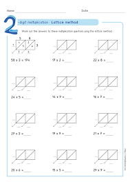 lattice multiplication worksheets pdf printable multiplication tests