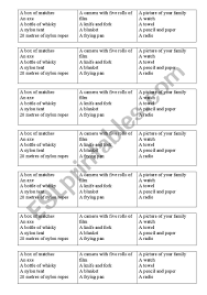 Finally, the game should be about surviving on the island…and preferably it's trying to punish you as much as possible during the game. Desert Island Game Esl Worksheet By Lekimhanhka
