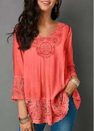 Modlily Com Seems The Same As Rotita Com Women S Blouses Trendy Blouses For Women With Three Quarter Sleeve Blouses Trendy Tops For Women Womens Trendy Tops