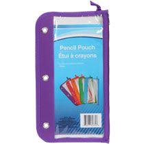 Bulk Jot 3 Hole Plastic Pencil Pouches At Dollartree Com Computer Lab Organization Pencil Pouch School Suplies