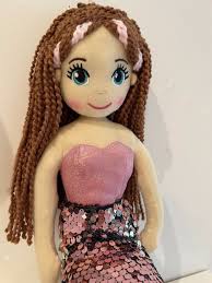 ❤️~MERMAID DOLL 45cms 18" Flip Sequin Toy Soft Brown Hair LEAH New  Release~❤️~