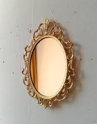 Black And Gold Mirror Frame Gold Princess Mirror In Ornate Vintage Oval By Secretwindowmirrors 30 00 Vintage Gold Mirror Princess Mirror Gold Framed Mirror