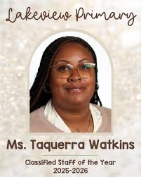 Congratulations to Teacher Assistant, Ms. Kelly Stimpert! She was chosen  for the December 2025 Warwick Employee Spotlight. Thank you for all you do!