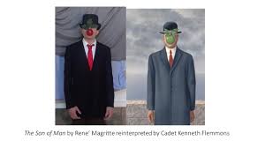 Art Instructor Buffy Walters challenged cadets to recreate famous works of  art using themselves, family members or household objects. Some of them got  very creative, as you can see!