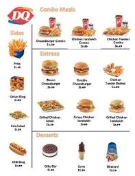 Dairy Queen Menu Math In 2019 Healthy Fast Food Options