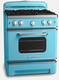 Not only are their refrigerators perfectly styled for mid century homes, they come in a rainbow of colors allowing you to perfectly customize your fridge to your kitchen design. Vintage Aqua Stove Retro Stove Retro Kitchen Appliances Vintage Stoves