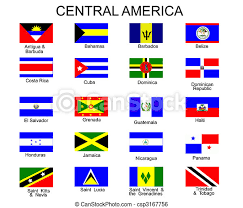 Tudo America Bandeiras Paises Central Lista Canstock