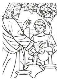 Miracles Of Jesus Is Turn Water Into Wine Coloring Page Netart Jesus Coloring Pages Bible Coloring Pages Sunday School Coloring Pages