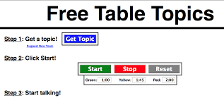 free table topics generator includes topic generator and timer toastmasters tabletopics table topics topic generator topics